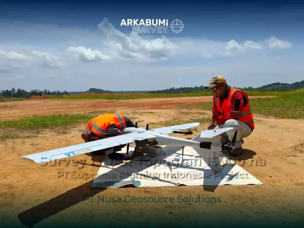 Dokumentasi "Survey LiDAR Topografi 15000 ha PT Supreme Alumina Indonesia Project" bersama PT Nusa Geosource Solutions di Site PT Supreme Alumina Indonesia Project, Ketapang, Kalimantan Barat