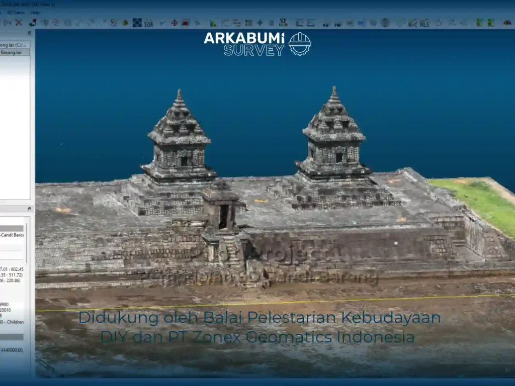 Dokumentasi "Pilot Project Pemodelan 3D Candi Barong dengan Handheld SLAM" pada Juni 2026 berkolaborasi dengan Balai Pelestarian Kebudayaan WIlayah X (sekarang Balai Pelestarian Kebudayaan Yogyakarta https://www.instagram.com/kancabudaya ) dan PT Zonex Geomatics Indonesia (https://www.zonexgeo.com/ )