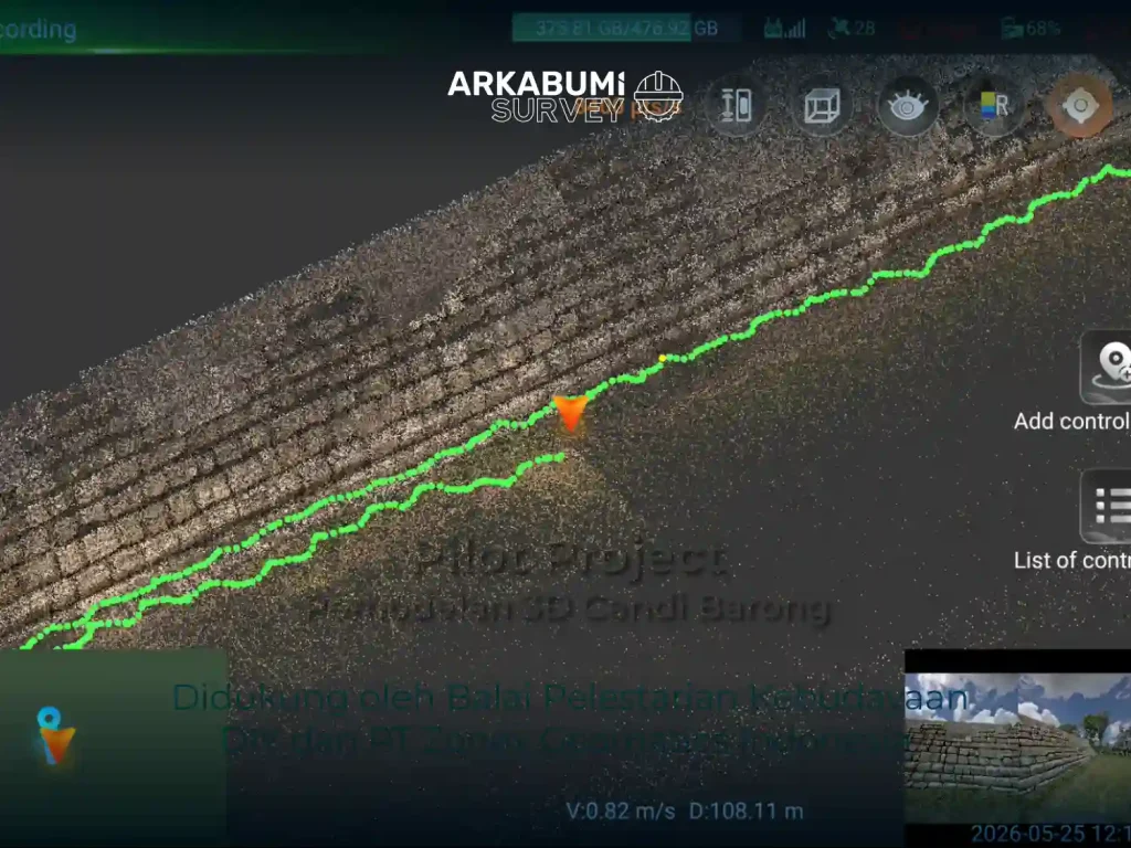 Dokumentasi "Pilot Project Pemodelan 3D Candi Barong dengan Handheld SLAM" pada Juni 2026 berkolaborasi dengan Balai Pelestarian Kebudayaan WIlayah X (sekarang Balai Pelestarian Kebudayaan Yogyakarta https://www.instagram.com/kancabudaya ) dan PT Zonex Geomatics Indonesia (https://www.zonexgeo.com/ )