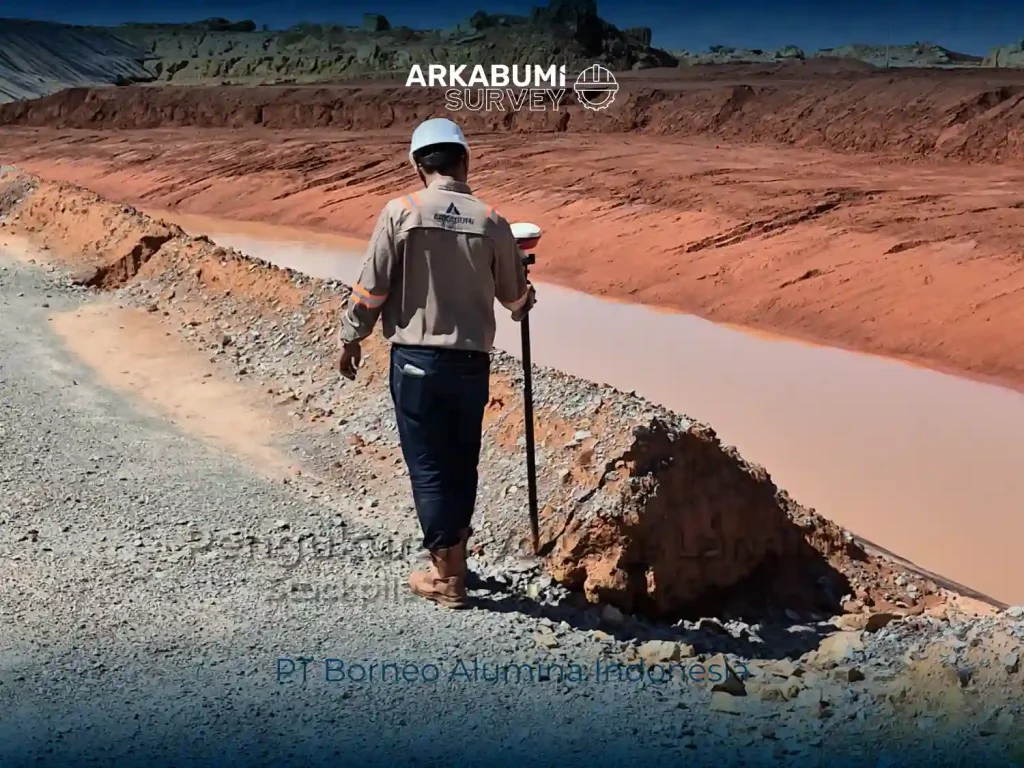 Dokumentasi "Jasa Survey Pengukuran Volume Landfill Red Mud Bukit Batu" pada Juni 2026 di Site PT Borneo Alumina Indonesia