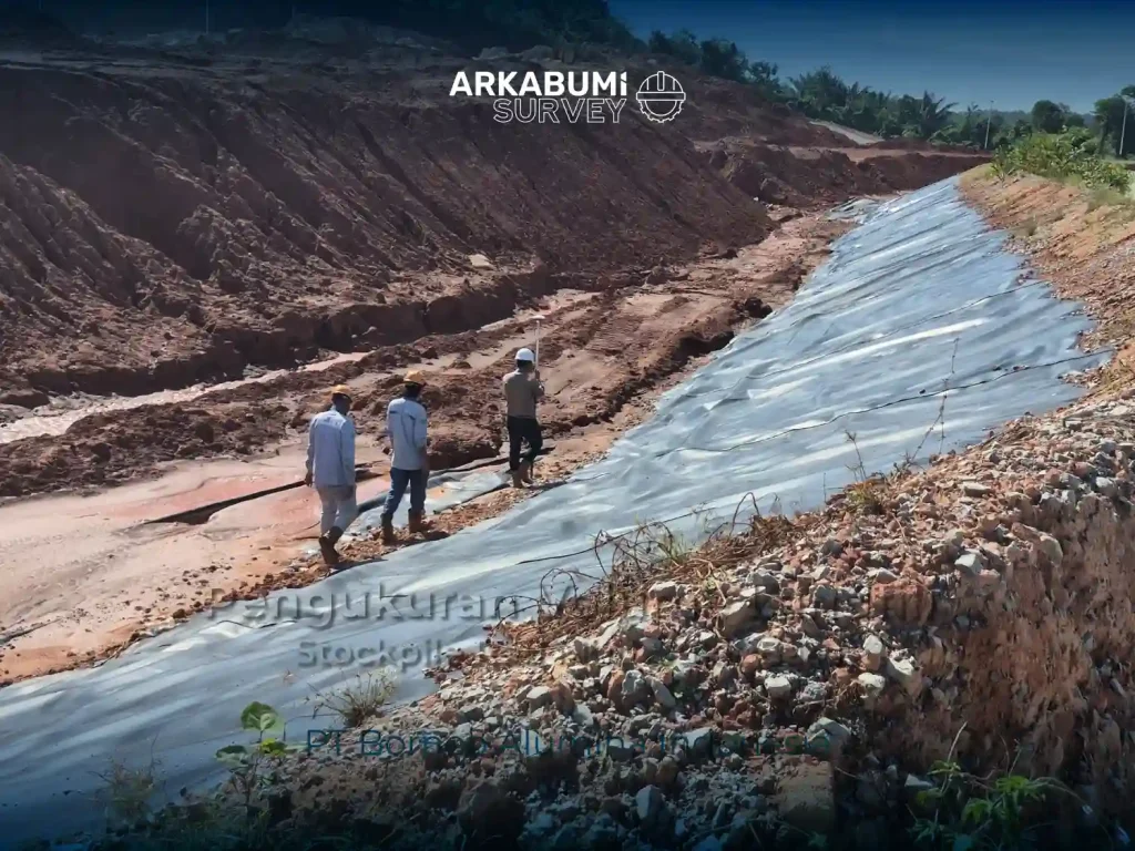 Dokumentasi "Jasa Survey Pengukuran Volume Landfill Red Mud Bukit Batu" pada Juni 2026 di Site PT Borneo Alumina Indonesia