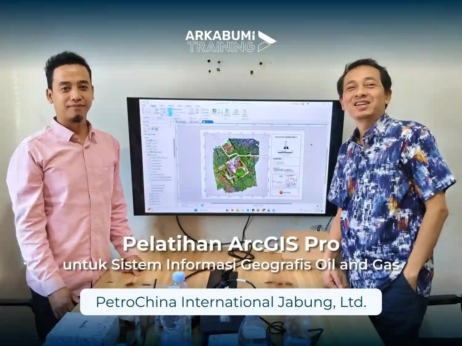Dokumentasi Pelatihan "ArcGIS Pro untuk Sistem Informasi Geografis Oil and Gas" bersama PetroChina International Jabung, Ltd. dengan instruktur Lesan Permonojati, S.Si., M.Sc.
